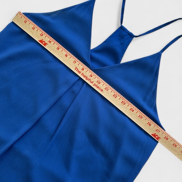 Alice + Olivia Silk Mini Dress Women’s Small Blue Fierra Shift Lined Y-Back - Picture 6 of 14